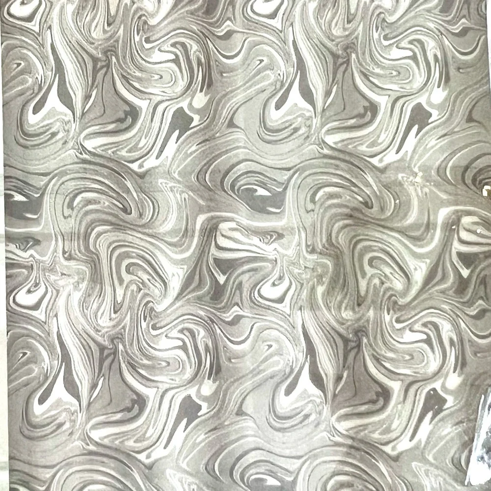 Gray & White Marble Peva Shower Curtain with Metal Grommets